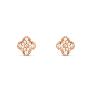 Van Cleef & Arpels Серьги Vintage Alhambra Pink Gold - фото 1