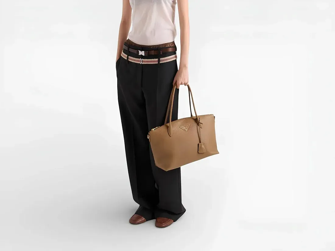 Prada Сумка-тоут большая Caramel - фото 2