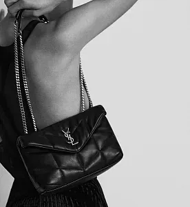 Saint Laurent стеганая сумка на плечо Puffer Toy Black - фото 2