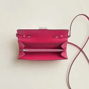 Hermès Кошелек Constance To Go Rose Extreme Epsom Palladium Hardware - фото 3