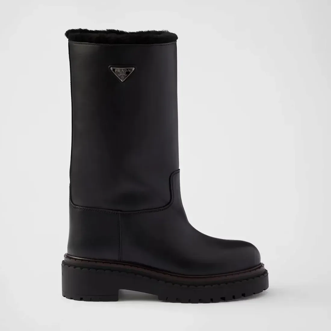 Prada Сапоги из кожи и овчины - фото 3