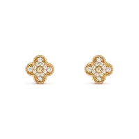 Van Cleef & Arpels Серьги Vintage Alhambra Yellow Gold - фото 1