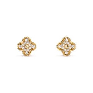 Van Cleef & Arpels Серьги Vintage Alhambra Yellow Gold - фото 1