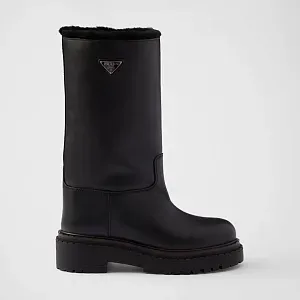 Prada Сапоги из кожи и овчины - фото 3