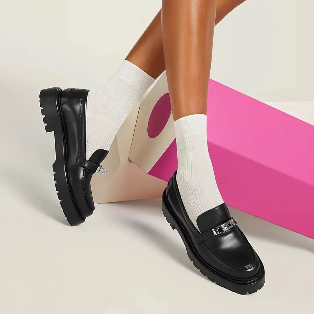 Hermès Лоферы Icone Noir - фото 2
