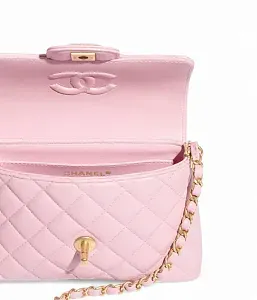 Chanel Маленькая сумка Flap с верхней ручкой White - фото 3
