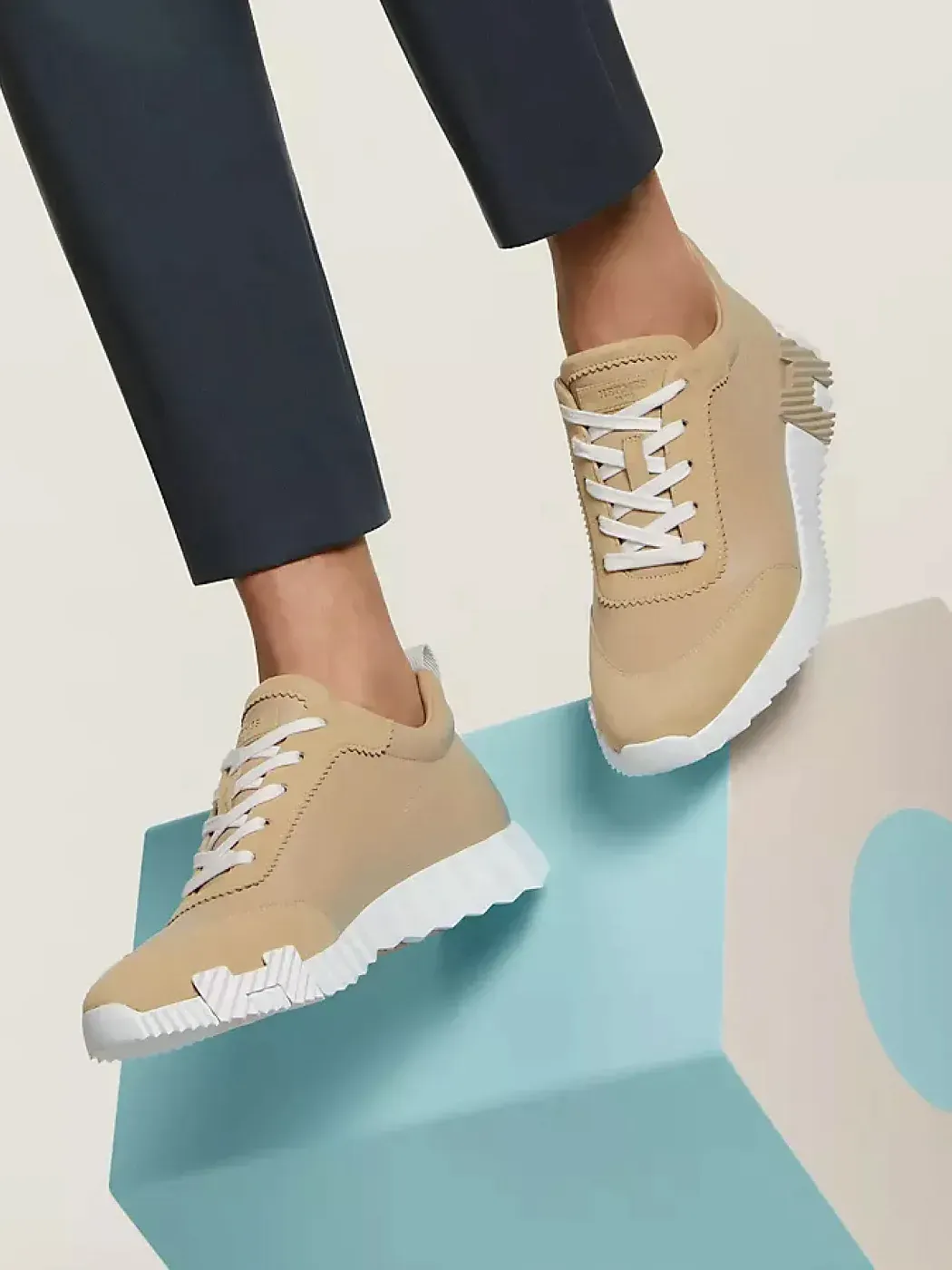 Hermès Кроссовки Bouncing Beige Lin - фото 2