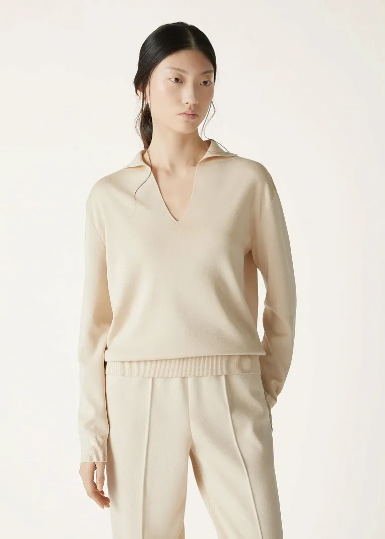 LORO PIANA Рубашка-поло Loro Piano Rice Milk - фото 1