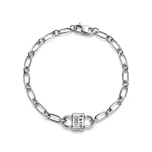 Tiffany & Co. Браслет Small Double Lock Bracelet in Sterling Silver - фото 1