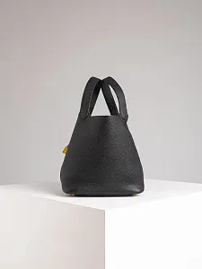 Hermès Сумка Picotin 22 Black Clemence Gold Hardware - фото 3
