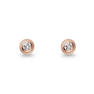 Cartier Серьги d'Amour stud earrings, 2 diamonds, mini model Rose Gold - фото 1