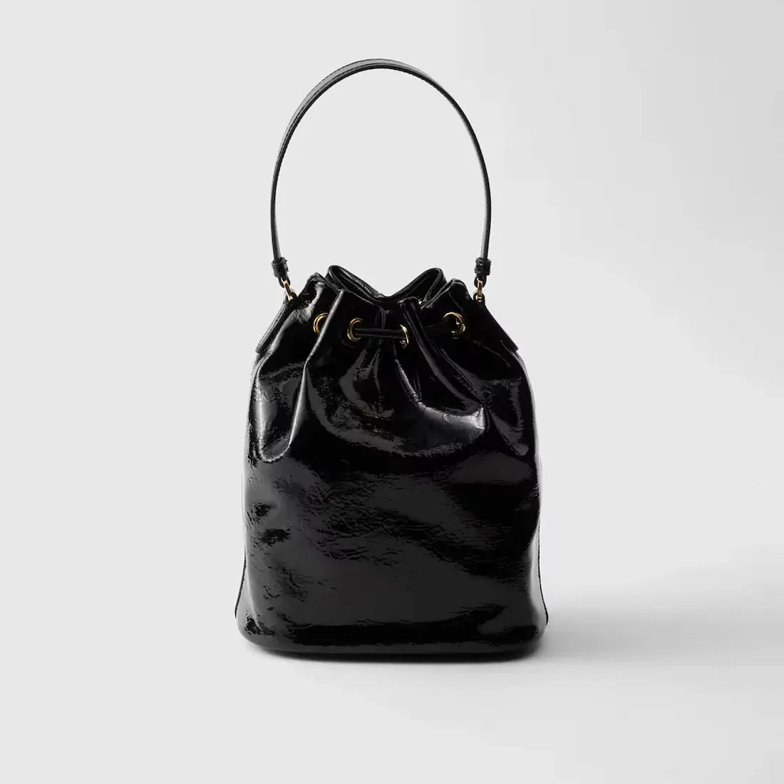 Prada Сумка Duet из лакированной кожи naplak Black - фото 6