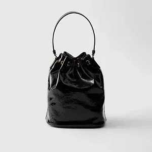 Prada Сумка Duet из лакированной кожи naplak Black - фото 6