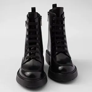 Prada Ботинки из матовой кожи - фото 5