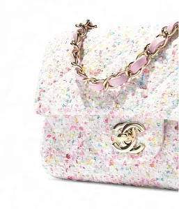Chanel Классическая мини-сумка White, Blue and Pink - фото 3