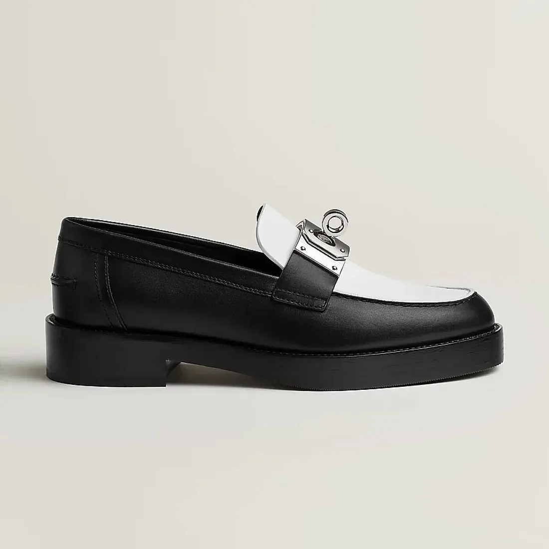 Hermès Лоферы Hot Black / White - фото 3