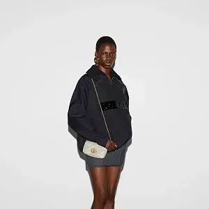 Gucci Мини-сумка GG Marmont Light Grey - фото 2