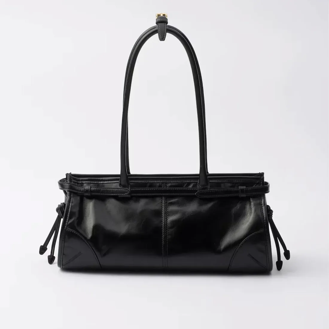 Prada Средняя кожаная сумка Black - фото 4