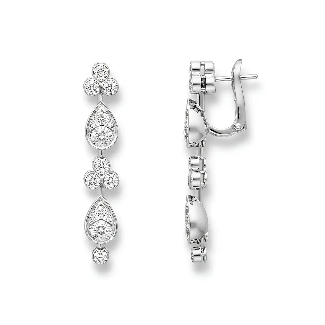 Cartier Серьги Pluie de earrings, diamonds - фото 3
