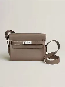 Hermès Сумка Kelly Messenger PM Etoupe Evercolor Palladium Hardware Нейтральный Etoupe - фото 1