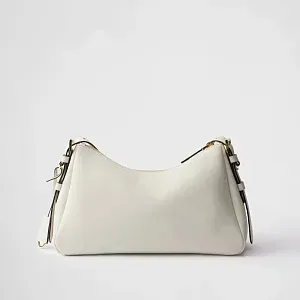 Prada Сумка на плечо Aimee Medium из кожи White - фото 4