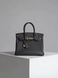 Hermès Cумка Birkin 30 Black Togo Gold Hardware - фото 1