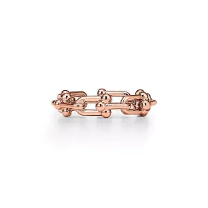 Tiffany & Co. Кольцо HardWear Micro Link Ring Men Rose Gold - фото 1