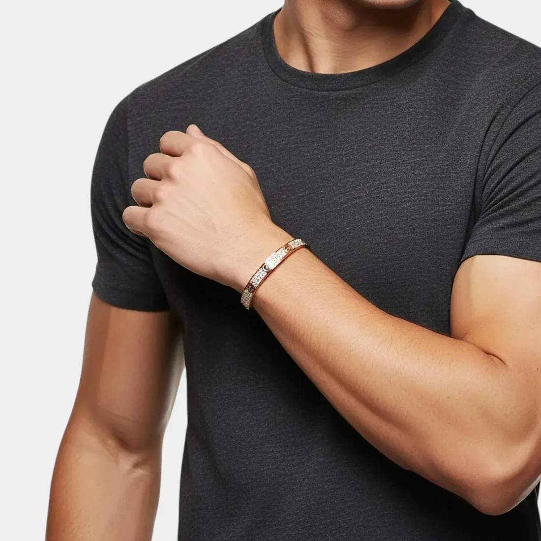 Cartier Браслет Love medium model, paved - фото 4