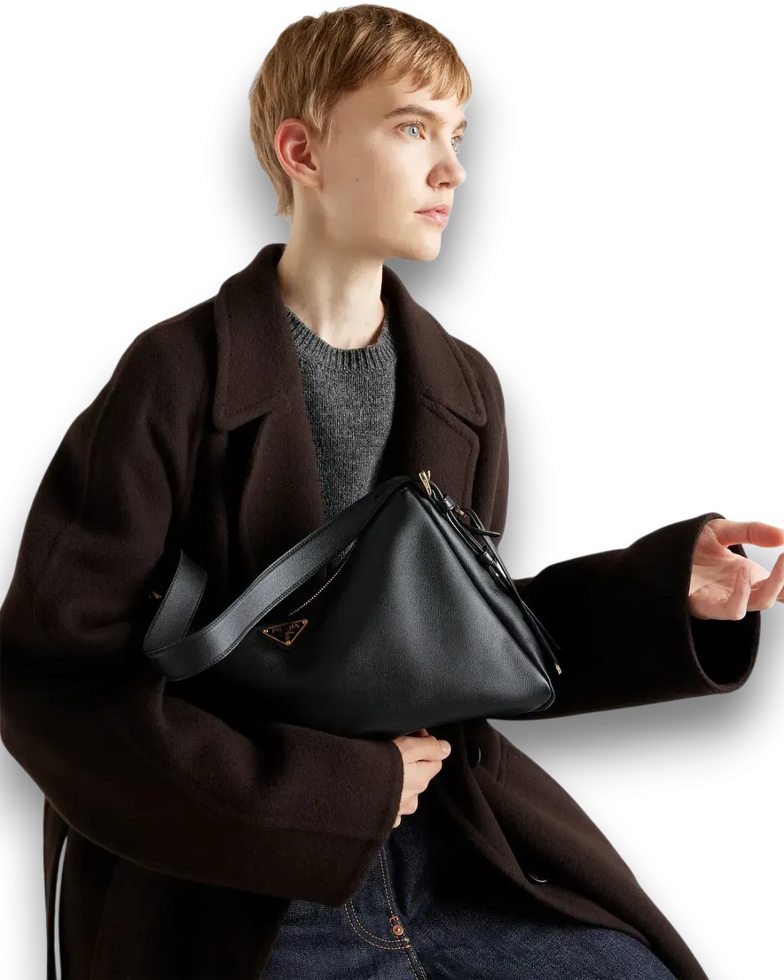 Prada Сумка Aimee large leather shoulder - фото 9