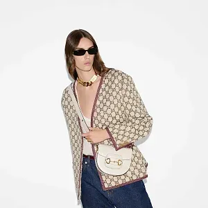 Gucci Мини-сумка Horsebit 1955 White - фото 2
