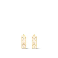 Louis Vuitton Серьги Nanogram Enamel White - фото 1
