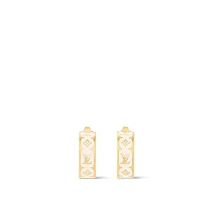 Louis Vuitton Серьги Nanogram Enamel White - фото 1