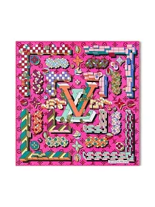 Louis Vuitton Платок-каре Maze Of Precious 90 Rose - фото 1