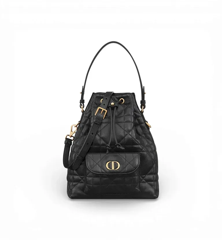 Сумка Bucket Caro Small Dior Black - фото 1
