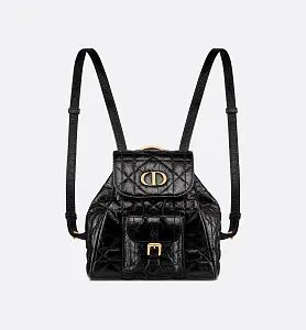 Dior Рюкзак Caro in cracked calfskin маленького формата - фото 1