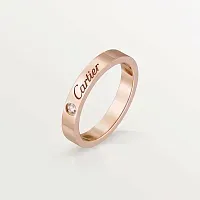 Cartier Обручальное кольцо с одним бриллиантом C de Pink Gold - фото 1
