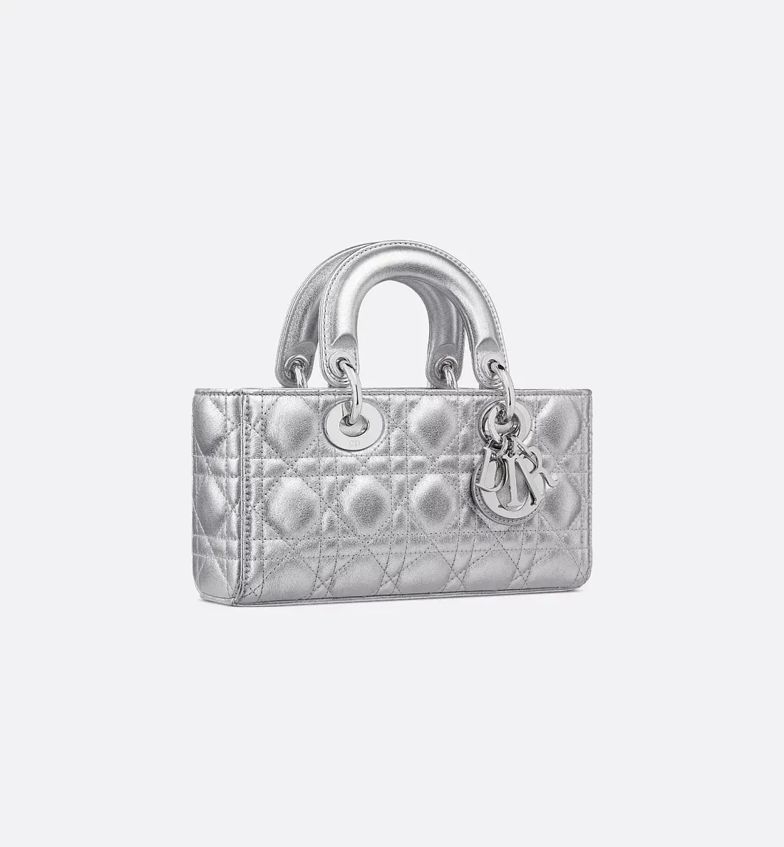 Dior Сумка Lady D-Joy silver-tone metallic маленького формата - фото 2