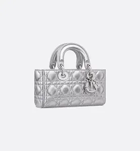 Dior Сумка Lady D-Joy silver-tone metallic маленького формата - фото 2