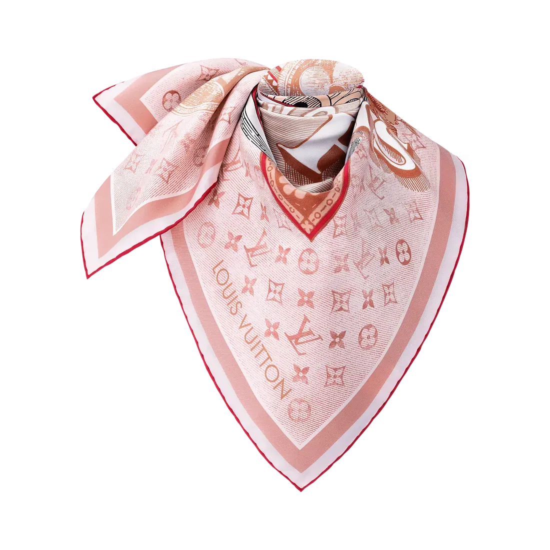 Louis Vuitton Платок-каре Malles Merveilleuses 90 Rose - фото 2