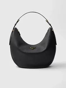 Prada Большая кожаная сумка на плечо Arque Black - фото 1
