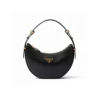 Prada Маленькая кожаная сумка через плечо Arque Black - фото 1