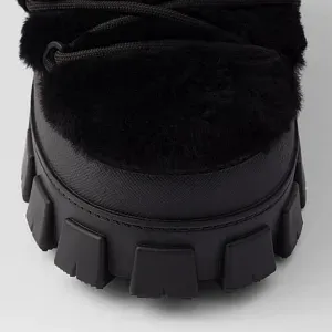 Prada Ботильоны apres-ski из овчины Black - фото 5