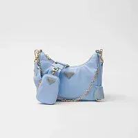 Prada Сумка Re-Edition 2005 из Re-Nylon Pale Blue - фото 1
