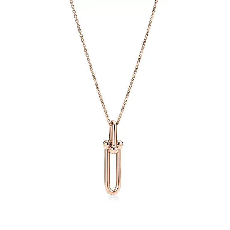 Подвеска Tiffany HardWear Elongated Link Pendant Rose Gold - фото 1