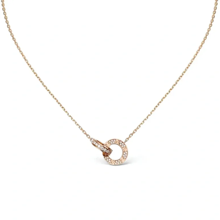 Кулон Cartier Love, paved Men Rose Gold - фото 1