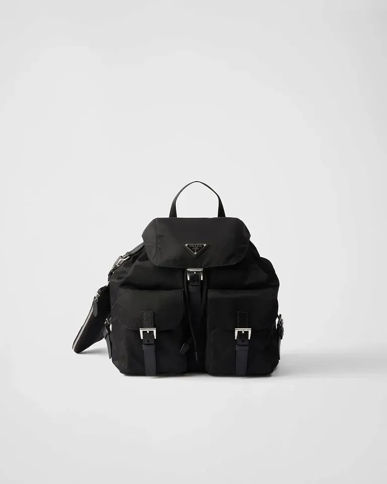 Средний рюкзак Re-Nylon Prada Black - фото 1