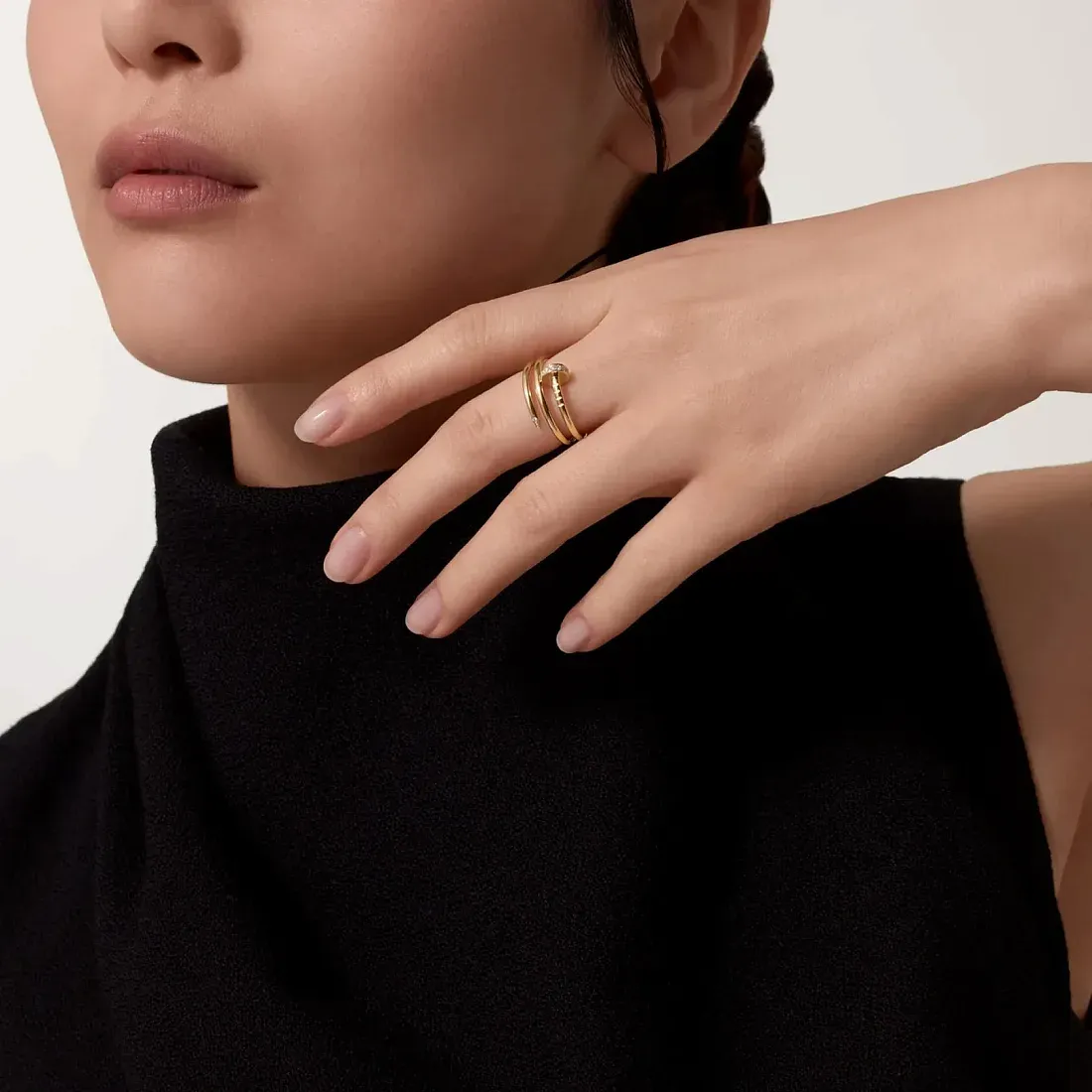 Cartier Двойное кольцо с бриллиантами Juste Un Clou Yellow Gold - фото 2