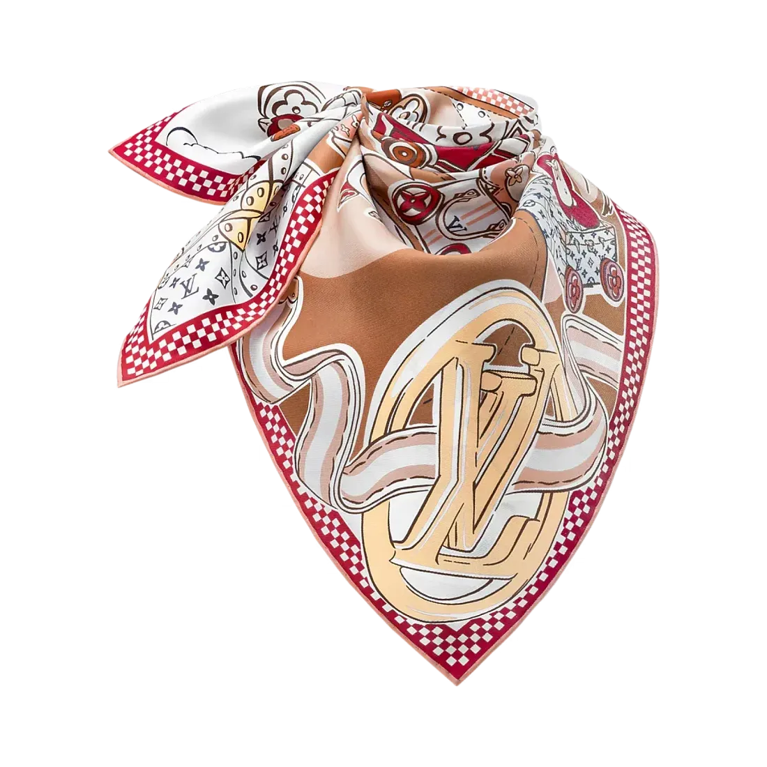 Louis Vuitton Платок-каре Speedy Vivienne 90 Tan - фото 3