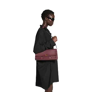 Balenciaga Клатч Bel Air маленького формата Dark Burgundy - фото 9
