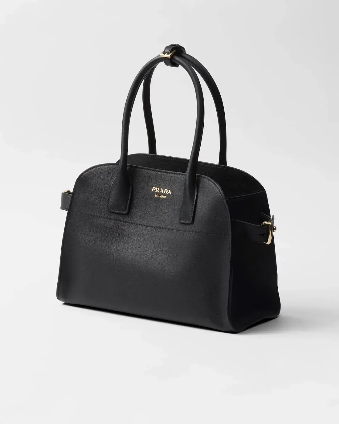 Prada Кожаная сумка-тоут среднего размера Caramel - фото 3